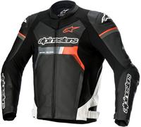 Alpinestars GP Force, chaqueta de cuero 54 male Negro/Blanco/Rojo Neón