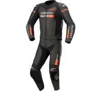Alpinestars GP Force Chaser Traje de cuero de motocicleta de dos piezas, negro-rojo, tamaño 52