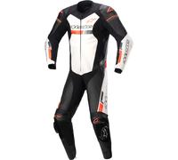 Alpinestars GP Force Chaser Traje de cuero de motocicleta de una pieza, negro-blanco-rojo, tamaño 48 para Hombres