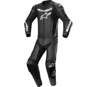 Alpinestars GP Force Lurv Traje de cuero de moto de dos piezas perforado, negro, tamaño 58 para Hombres