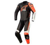 Alpinestars GP Force Phantom Traje de cuero de motocicleta de una pieza, negro-blanco-rojo, tamaño 52