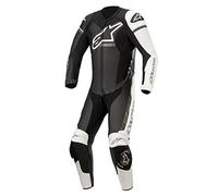 Alpinestars GP Force Phantom Abito monopezza in pelle moto, nero/bianco/grigio, 56