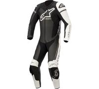 Alpinestars GP Force Phantom Traje de cuero de motocicleta de una pieza, Blanco/negro/gris, Talla 54