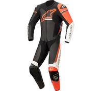 Alpinestars GP Force Phantom Traje de cuero de motocicleta de una pieza, Negro/Blanco/Rojo, Talla 48