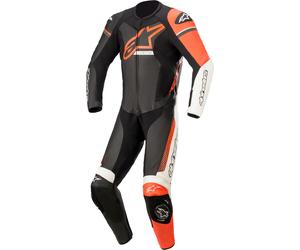 Alpinestars GP Force Phantom Traje de cuero de motocicleta de una pieza, Negro/Blanco/Rojo, Talla 52