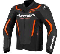 Alpinestars GP Force V2, chaqueta de cuero 56 male Negro/Rojo Neón/Blanco