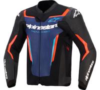 Alpinestars GP Force V2 Chaqueta de cuero para motocicleta, negro/azul/rojo, Talla 48