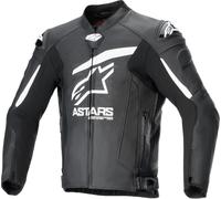 Alpinestars GP Plus R V4 Airflow Chaqueta de cuero de moto perforada, negro-blanco, tamaño 50 para Hombres
