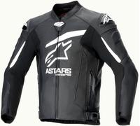 Chaqueta de cuero Alpinestars GP Plus R V4 Airflow negro/blanco