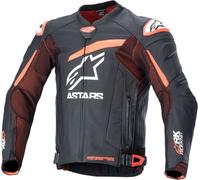 Alpinestars GP Plus R V4 Rideknit Chaqueta de cuero de moto perforada, negro/neón rojo, Talla 48