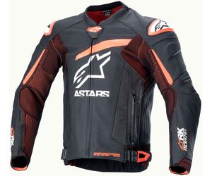 Alpinestars GP Plus R V4 Rideknit, chaqueta de cuero perforada 54 male Negro/Rojo Neón/Blanco