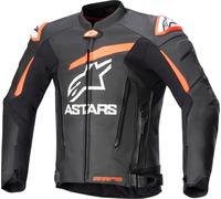 Alpinestars GP Plus V4 Chaqueta de cuero de motocicleta, negro-blanco-rojo, tamaño 54 para Hombres