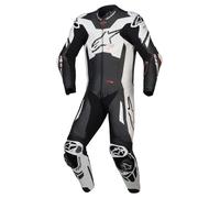 Traje de cuero Alpinestars GP Plus V4 Sprint 1 pieza negro/blanco/rojo/fluo