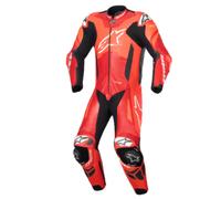 Alpinestars Gp Plus V4 Sprint 1Pc Motocicleta Moto Cuero Traje Rojo Fluo Mid
