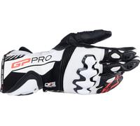 Alpinestars GP Pro R4 Guantes de moto perforados, negro-blanco, tamaño L para Hombres