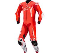 Alpinestars GP Tech V5 traje de cuero de motocicleta perforado de 1 pieza, Rojo/Blanco, Talla 48