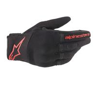 Alpinestars Guantes de Cobre Guantes de Motocicleta Negro/Rojo Fluo