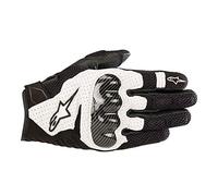 Alpinestars Guantes de Moto SMX-1 Air V2 Gloves Black White, Negro/Blanco, L