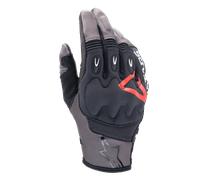 Alpinestars Techdura Guantes de motocross, negro-gris-rojo, tamaño 2XL para Hombres