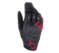Alpinestars Techdura Guantes de motocross, negro/rojo, Talla S