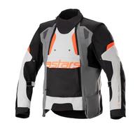 Alpinestars Halo Drystar Chaqueta textil de motocicleta, negro-gris-naranja, tamaño L para Hombres