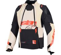 Alpinestars Halo Pro Drystar XF Chaqueta textil impermeable para motocicleta, negro-beige, tamaño 2XL para Hombres