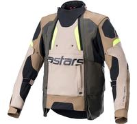 Alpinestars Harok, Chaqueta textil Drystar S male Marrón/Beige/Negro/Amarillo Neón