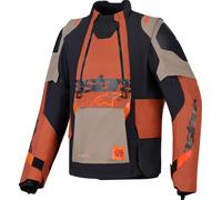 Alpinestars Harok Pro Drystar XF Chaqueta textil impermeable para motocicleta, negro-naranja, tamaño 3XL para Hombres