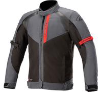 Alpinestars Headlands Drystar Chaqueta textil de motocicleta, negro-gris-rojo, tamaño S para Hombres