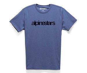 Alpinestars, Heritage Word Premium, Camiseta De Manga Corta, Azul, L, Hombre