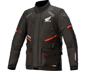 Alpinestars Honda Andes v3 Drystar Chaqueta textil de motocicleta, negro-rojo, tamaño S para Hombres