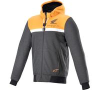 Alpinestars Honda Chrome Chaqueta textil de motocicleta, gris/naranja, Talla S