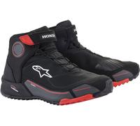 Alpinestars Honda CR-X Drystar Zapatos de motocicleta, negro/gris/rojo, Talla 9 (42)