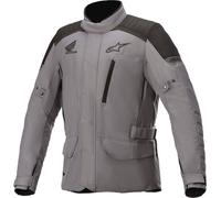 Alpinestars Honda Gravity Drystar Chaqueta textil de motocicleta, negro-gris, tamaño S para Hombres