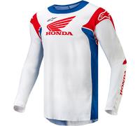 Alpinestars Honda Racer Iconic Maillot de motocross, blanco/azul/rojo, Talla L