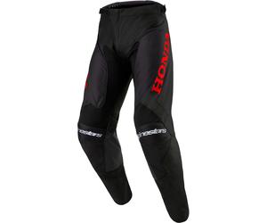 Alpinestars Honda Racer Iconic Pantalones de motocross, negro-rojo, tamaño 32 para Hombres