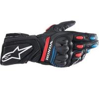 Alpinestars Honda SP-8 V3 Guantes Negro Brillante Rojo Azul Medio 3558423-1317-M