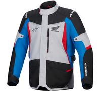 Alpinestars Honda ST-1 Chaqueta textil de moto impermeable, negro-gris-azul, tamaño 2XL para Hombres