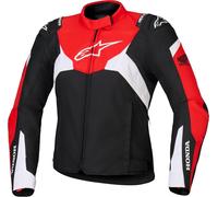 Alpinestars Honda Stella T-Jaws V4 Chaqueta textil impermeable para mujer, negro-rojo, tamaño L