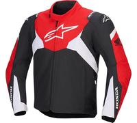 Alpinestars Honda T-Jaws V4 Chaqueta textil de moto impermeable, negro/rojo, Talla M