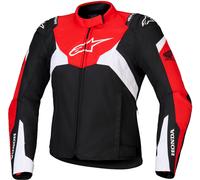 Alpinestars Honda Stella T-Jaws V4 Chaqueta textil impermeable para mujer, negro-rojo, tamaño S