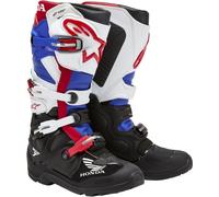 Alpinestars Honda Tech 7 Enduro Drystar Botas de motocross impermeables, Negro/Blanco/Rojo/Azul, Talla 10 (44,5)