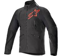 Alpinestars Hyde XT Stretch Drystar XF chaqueta textil impermeable para motocicletas, negro-rojo, tamaño L para Hombres