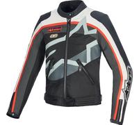 Alpinestars Idles chaqueta textil de motocicleta para mujer repelente al agua, negro-blanco-rojo, tamaño XS