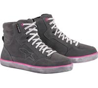 Alpinestars J-6 Impermeable Señoras Zapatos de Motocicleta, gris-rosa-lila, tamaño 44 para Mujer