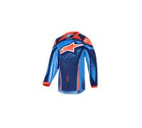 Alpinestars Racer Nomur Maillot de motocross para niños, azul-naranja, tamaño 2XS