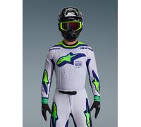 Alpinestars Jersey Supertech Vista 2026 Light Gray Yellow Fluo Blue