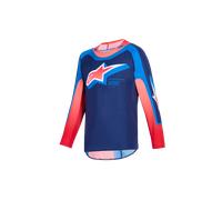 Alpinestars Jersey Supertech Vista Juvenil 2026 Dark Navy Hot Coral Cobalt, Talla: XL