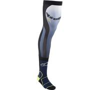 Alpinestars Knee Brace Calcetines de motocross, Azul/Amarillo, Talla S/M