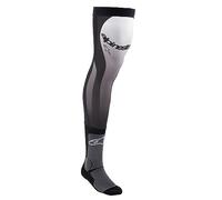 Alpinestars Knee Brace Socks, Blanco y negro., L-XXL
